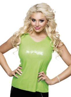 Top Pailletten Limoengroen