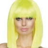 Pruik Dance Neon Geel