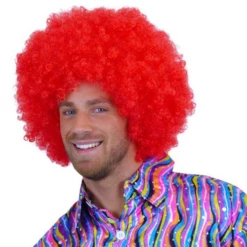 Afro Pruik Rood