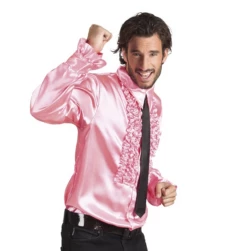 Disco Ruche Blouse Licht Roze – XXL