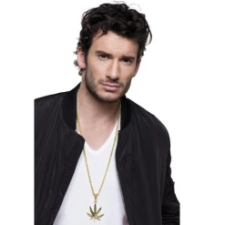 Ketting Wietblad Goud