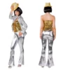Disco Broek Dames Zilver Glimmend -MONNIKENDAM Verkoop wconn 399577