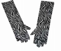 Handschoen Lang Zebra Print