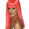 Glamourama Pruik Neon Roze