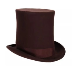 Hoge Hoed Wolvilt Extra Hoog Bruin