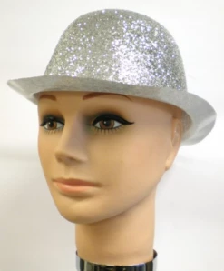 Bolhoed Plastic Glitter Zilver