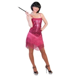 Charleston Jurkje Fringie Flapper Roze