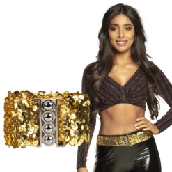 Taille Riem Pailletten Goud