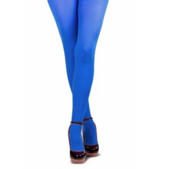 Gekleurde Piet Panty Blauw XXL