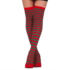 Kousen Groen/rood Gestreept
