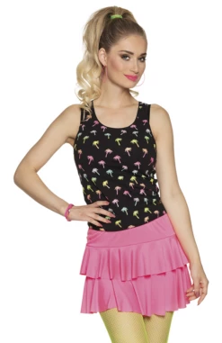 Minirok Ruffles Neon Roze