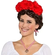 Diadeem Bloemenkrans Rood