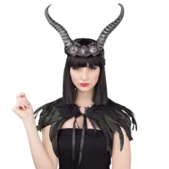 Veren Kraag Met Edelsteen Zwart