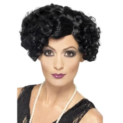 Charleston Pruik Zwart