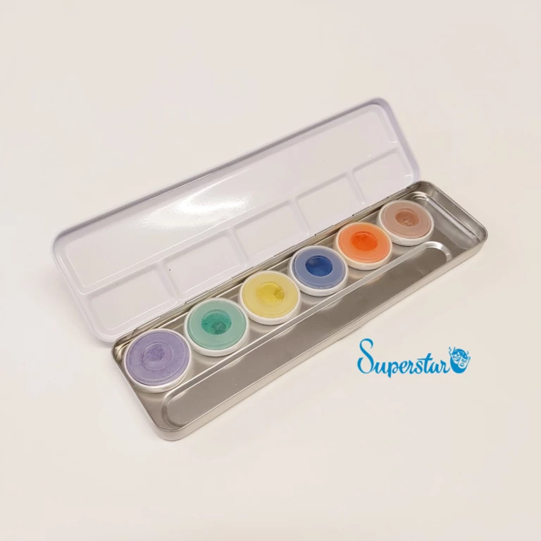 Aqua Schmink Palet Superstar 6 Metallic 3 Aqua Schmink Palet Superstar 6 Metallic