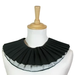 Pieten Kraag Crepepapier 3 Lagen Zwart-wit