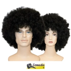 Afro Pruik Theater Kwaliteit Zwart