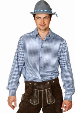 Tiroler Blouse Blauw-wit