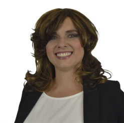 Pruik Linda Bruin Gemelleerd