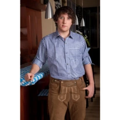 Tiroler Blouse Blauw/wit