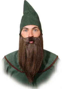 Nep Baard Lang Met Snor Bruin