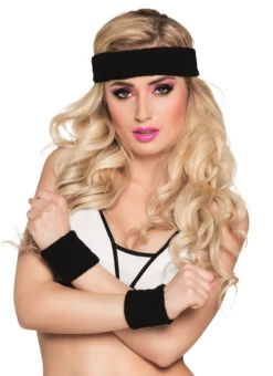 Zweetbandjes Set Zwart