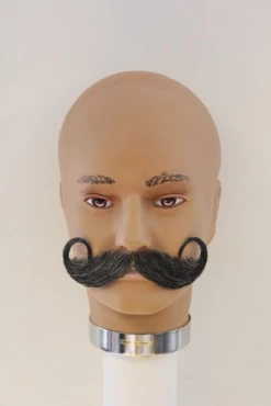 Plaksnor Echt Haar Wilhelm Met Grote Krul Grijs