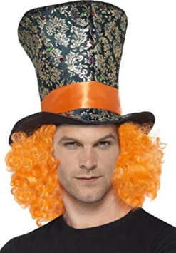 Mad Hatter Hoge Hoed Met Haar
