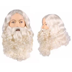 Kerstman Baard En Pruik Ecru