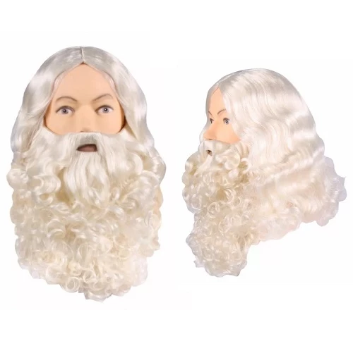 Kerstman Baard En Pruik Ecru 3 Kerstman Baard En Pruik Ecru