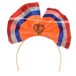 Diadeem Strik Oranje Groot