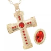 Sinterklaas Ketting Met Kruis En Ring Set Luxe Ronde Steen -MONNIKENDAM Verkoop wconn 402942