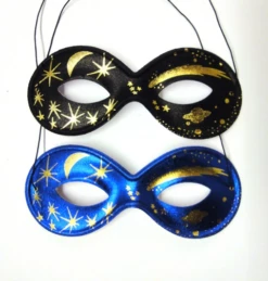 Oogmasker Rond Model Met Manen – Zwart