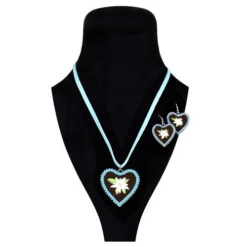 Tiroler Ketting En Oorbellen Set Edelweiss
