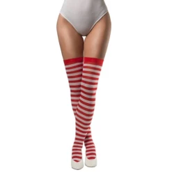Kousen Rood/wit Gestreept