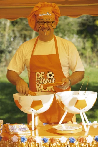 Oranje Kok Schort 3 Oranje Kok Schort