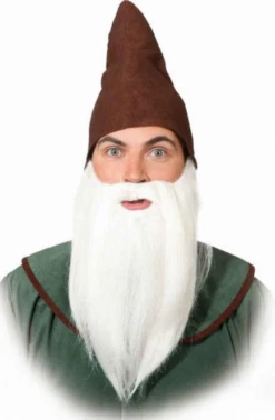 Nep Baard Met Snor Lang Wit