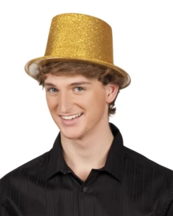 Hoge Hoed Glitter Goud