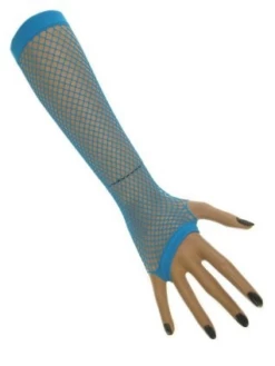 Nethandschoenen Lang Neon Blauw