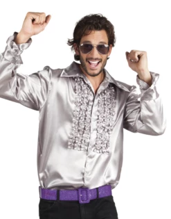 Disco Ruche Blouse Zilver