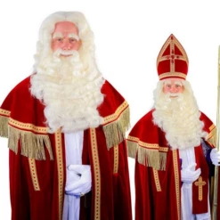 Sinterklaas Baard + Pruik TV Buffelhaar Type JW 104