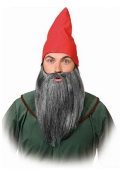 Nep Baard Lang Met Snor Grijs