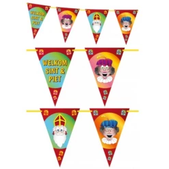Vlaggenlijn Welkom Sint En Piet 6m