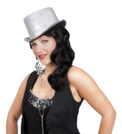 Hoge Hoed Lurex Zilver