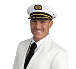 Kapiteinspet Jonah Zwart/wit