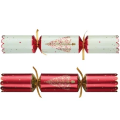 50 St. Christmas Crackers Red And Cream Tree 12 Inch XIGDC0620