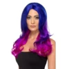 Fashion Pruik Ombre Blauw/roze