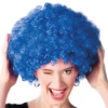 Afro Pruik Blauw