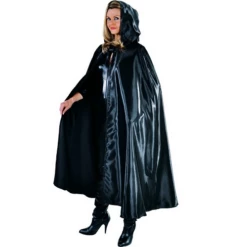 Venetiaanse Cape Met Capuchon Zwart