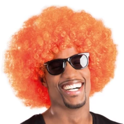 Oranje Pruik Afro
